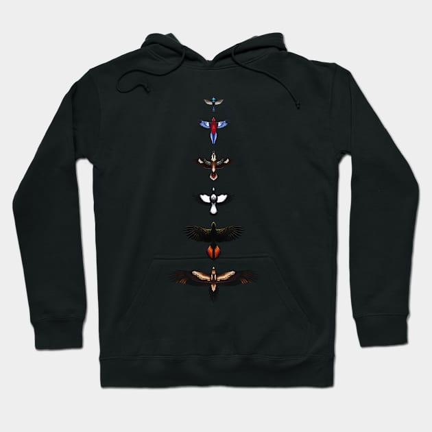 Australian Birds - Illustrated Hoodie by 48Tuesdays